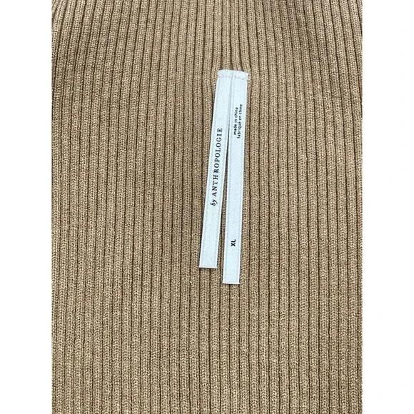 Anthropologie Sweater Dress Maxi Thea Twofer Sleeveless Brown Stripe Sz XL NWT